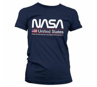 T-Shirt Officiellement Licencié NASA - États-Unis Femme Tailles S-XXL