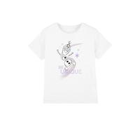 T-shirt olaf coton la reine des neiges be unique blanc 3/4A