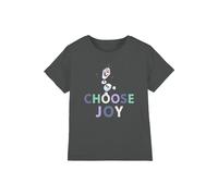 T-shirt olaf coton la reine des neiges choose joy charbon 3/4A