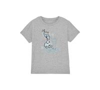 T-shirt olaf coton la reine des neiges trying to keep it together gris chiné 3/4A