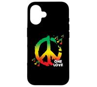 T-Shirt One Love Rasta Reggae Music Peace Sign Rastafari Roots Coque pour iPhone 16