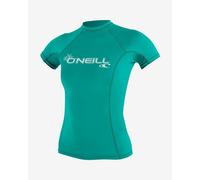 O'Neill T-shirt Rash Guard Basic Skins manche courte vert turquoise femme - L