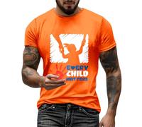 T-shirt Orange Day pour homme - Every Child Matters T-shirt pour soutenir et commémorer les enfants indigènes | Haut de solidarité avec différents motifs, Style_l14 Orange, XXL