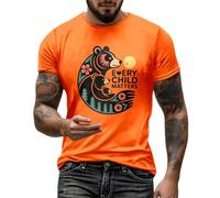 T-shirt Orange Day pour homme - Every Child Matters T-shirt pour soutenir et commémorer les enfants indigènes | Haut de solidarité avec différents motifs, Style_l20 Orange, XXL