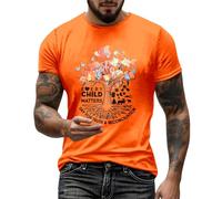 T-shirt Orange Day pour homme - Every Child Matters T-shirt pour soutenir et commémorer les enfants indigènes | Haut de solidarité avec différents motifs, Style_l15 Orange, M