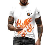 T-shirt Orange Day pour homme - Every Child Matters T-shirt pour soutenir et commémorer les enfants indigènes | Haut de solidarité avec différents motifs, Style_l01 Blanc, L