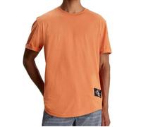 T-shirt Orange Homme Calvin Klein Jeans Badge Turn Up XS