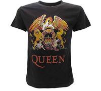T-shirt original Queen pour enfant officiel du groupe Freddie Mercury Film - Noir - 12-13 ans