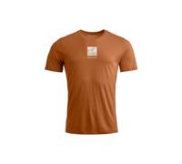 Ortovox - 120 Cool Tec Abstract TS - T-shirt en laine mérinos homme Bristle Brown - XXL