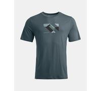 T-shirt Ortovox 140 Cool Landscape à manches courtes gris foncé arctique - S