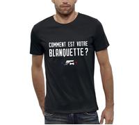 T-shirt OSS 117 Comment est votre blanquette - PIXEL EVOLUTION - Homme - Noir - Coupe ajustée - Manches courtes XXL