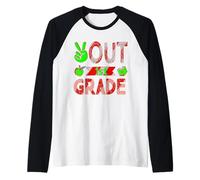 T-shirt Out First Grade Last Day of School Graduation Manche Raglan