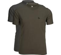 T-shirt outdoor Seeland lot de 2 homme Raven/Pine green 4XL