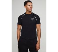 T-shirt oversize à broderie contrastante homme - noir - XS, noir