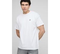 T-shirt oversize à broderie cœur Be You - Pride homme - blanc - M, blanc