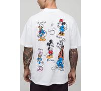 T-shirt oversize à col montant et imprimé Disney Mickey homme - blanc - XS, blanc