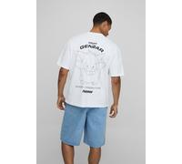 T-shirt oversize à col montant et imprimé Pokémon homme - blanc - M, blanc