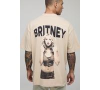 T-shirt oversize à col montant et imprimé Stone homme - pierre - XS, pierre