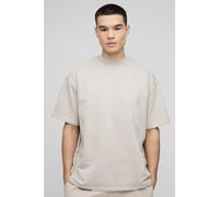 T-shirt oversize à col montant homme - light khaki - XS, light khaki