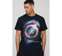 T-shirt oversize à imprimé Captain America homme - noir - XS, noir