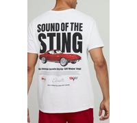 T-shirt oversize à imprimé Corvette homme - blanc - XS, blanc