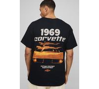T-shirt oversize à imprimé Corvette homme - noir - XS, noir