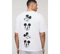 T-shirt oversize à imprimé Disney Mickey homme - blanc - S, blanc