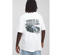 T-shirt oversize à imprimé Goodyear homme - blanc - XS, blanc