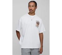 T-shirt oversize à imprimé Hamptons homme - blanc - M, blanc