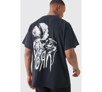 T-shirt oversize à imprimé Korn homme - noir - XS, noir