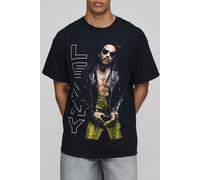T-shirt oversize à imprimé Lenny Kravitz homme - noir - L, noir