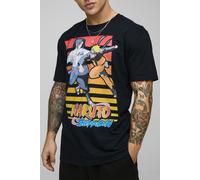 T-shirt oversize à imprimé Naruto homme - noir - XS, noir