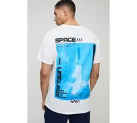 T-shirt oversize à imprimé NASA homme - blanc - XS, blanc