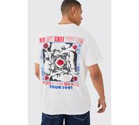 T-shirt oversize à imprimé Red Hot Chili Peppers homme - blanc - XS, blanc
