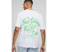 T-shirt oversize à imprimé The Great Outdoors homme - blanc - S, blanc