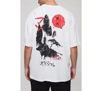 T-shirt oversize à imprimé Tokyo homme - blanc - XL, blanc