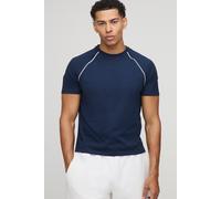 T-shirt oversize à surpiqûres contrastantes homme - bleu - XS, bleu