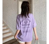 T-shirt oversize avec slogan graphique THE MOUNTAIN A MODERN PLACE SUNDAY SUNSHINE YOU ARE STRONGER THAN YOU KNOW MAJESTIC MOUNTAIN SUN, été L,M,S,XL,XSSloganÉtoffe