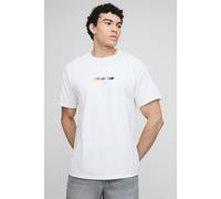 T-shirt oversize blanc à broderie Be You - Pride homme - M, blanc
