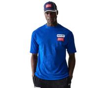 T-Shirt Oversize Bleu À Motif Linéaire Rb Racing