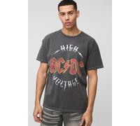 T-shirt oversize délavé à imprimé AC/DC homme - gris - XS, gris
