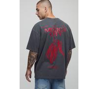 T-shirt oversize délavé à imprimé Chicago homme - gris - M, gris