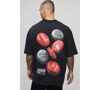 T-shirt oversize délavé à imprimé Coca Cola homme - bleu - S, bleu