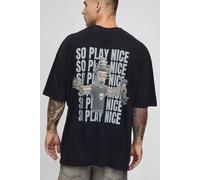 T-shirt oversize délavé à imprimé Disney homme - noir - M, noir