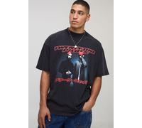 T-shirt oversize délavé à imprimé Twenty One Pilots homme - noir - S, noir
