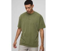 T-shirt oversize délavé imprimé - MAN homme - green olive - XS, green olive