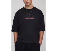 T-shirt oversize délavé imprimé Meet Me At Afters homme - noir - L, noir