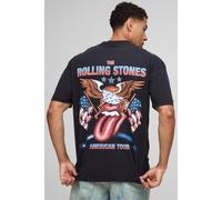 T-shirt oversize délavé officiel The Rolling Stones homme - noir - L, noir