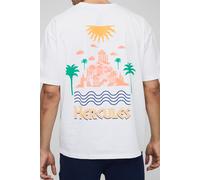 T-shirt oversize Disney à imprimé Hercules homme - blanc - M, blanc