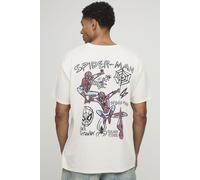 T-shirt oversize écru à imprimé Marvel Spider-Man homme - ecru - XS, ecru